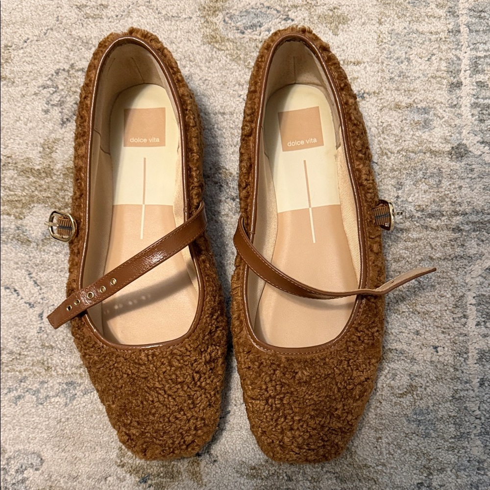 Dolce Vita Tan Textured Flats
